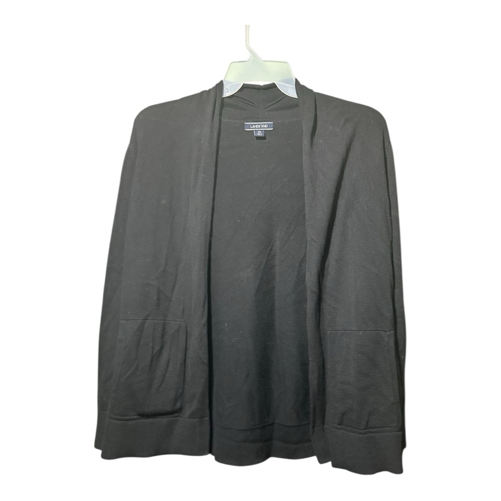 Lands' End Black Women's Cardigan Sweater